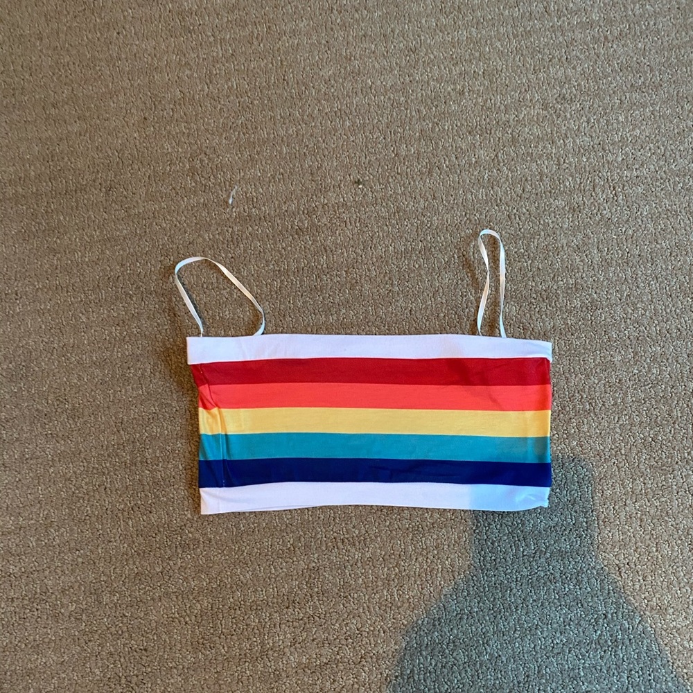 Rainbow tube top from shein